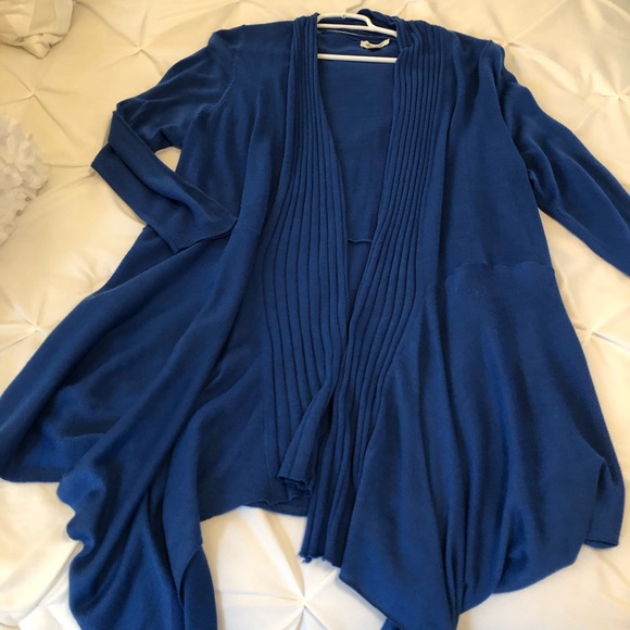 Avenue Sweaters - NWOT AVENUE BRIGHT BLUE OPEN SWEATER SZ 18/20